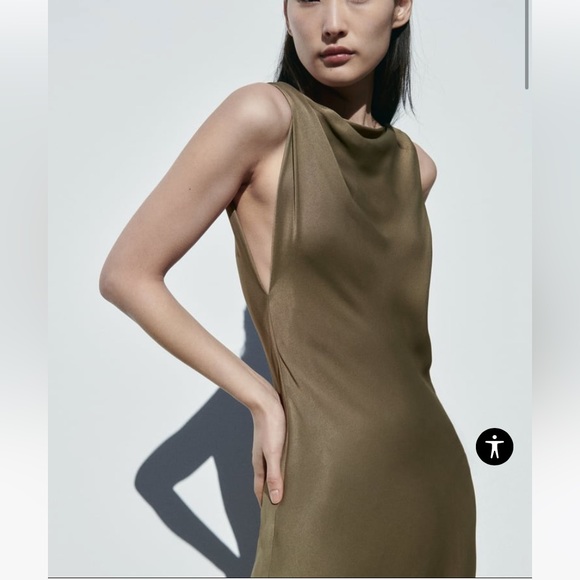 Zara satin cowl neck maxi dress - Picture 2 of 4